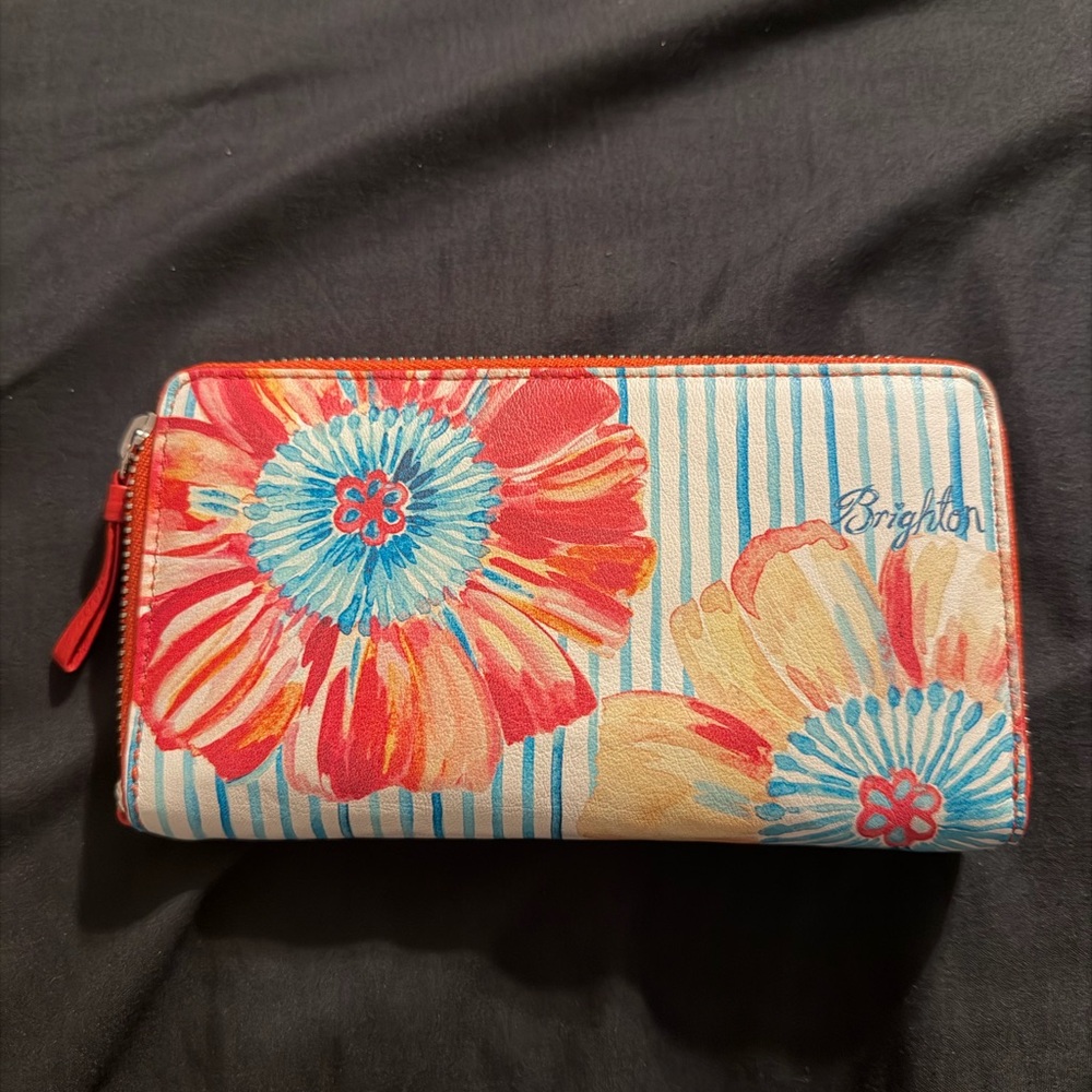 Brighton Newberry Floral Stripe Wristlet – Gently Loved|Excellent condition